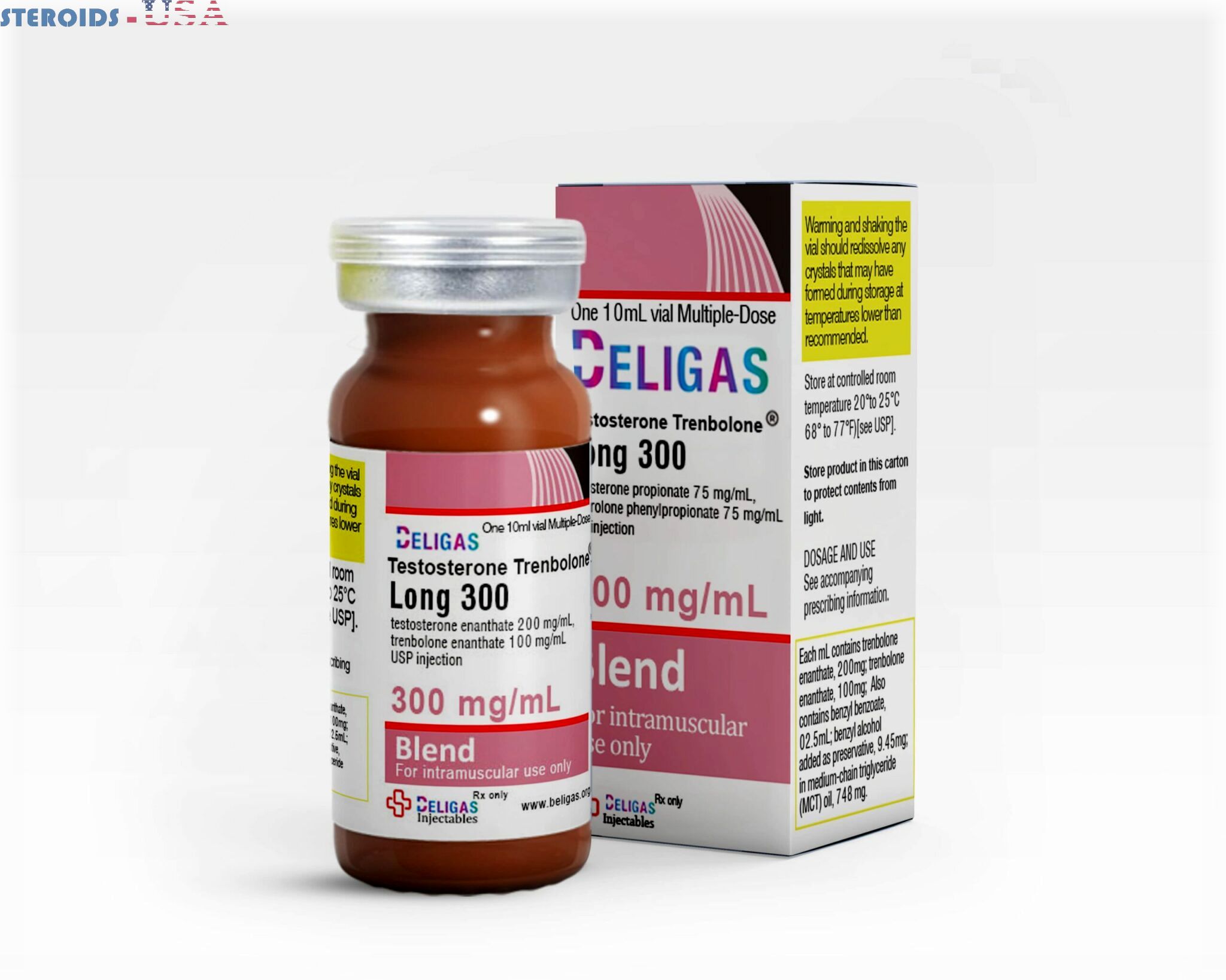 Frasco de 15ml de Sustanon 250 (250mg/ml) da Euro-Pharmacies